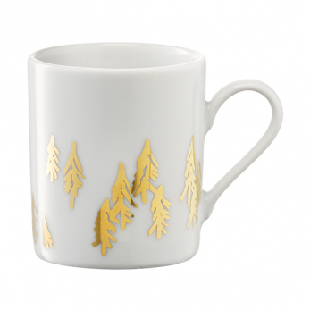 Набор из 2 чашек для кофе с блюдцами Fir Metallic, 100 мл