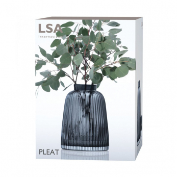 Ваза Pleat, 26 см, серая