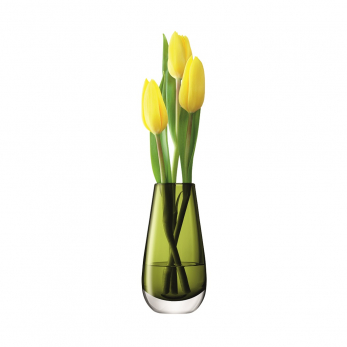 Ваза в форме бутона Flower Colour, 14 см, зелёная
