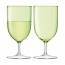 Набор из 2 бокалов для воды и вина Hint, 400 мл, зелёный