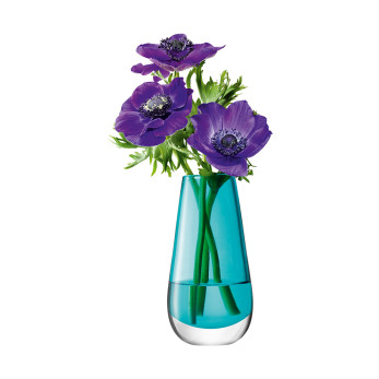 Ваза в форме бутона Flower Colour, 14 см, бирюзовая