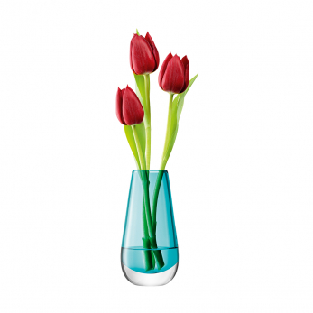 Ваза в форме бутона Flower Colour, 14 см, бирюзовая