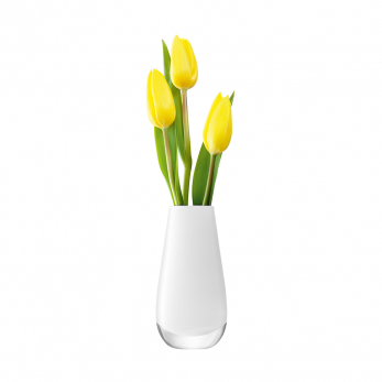 Ваза в форме бутона Flower Colour, 14 см, белая