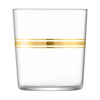 Набор из 8 стаканов с золотым декором Deco, 390 мл