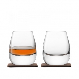 Набор из 2 стаканов Islay Whisky с деревянными подставками, 250 мл