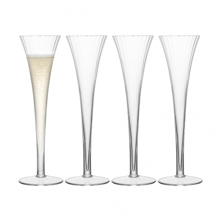Набор из 4 бокалов-флейт для шампанского Aurelia, 200 мл