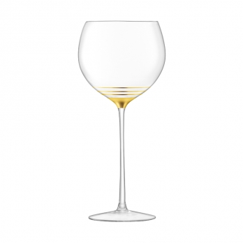 Набор из 8 бокалов для вина с золотым декором Deco, 525 мл