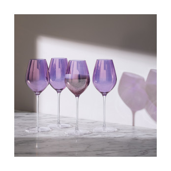 Набор из 4 бокалов для шампанского Aurora, 285 мл, фиолетовый