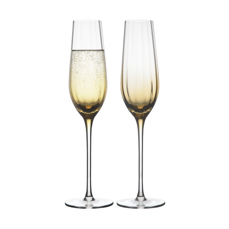 Набор бокалов для шампанского Liberty Jones Gemma Amber, 225 мл, 2 шт.